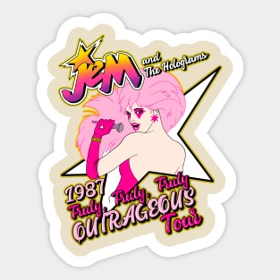 Jem Outrageous 1987 Sticker